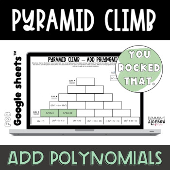 Preview of Add polynomials | Pyramid Climb