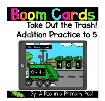 Preview of Add to 5 - Boom Cards™ - Distance Learning