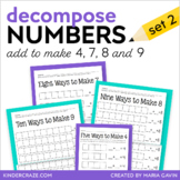 Add to Decompose Hands-on Practice for Numbers 4, 7, 8, and 9 (set 2)