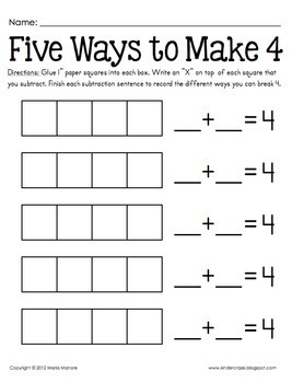 add to decompose hands on practice for numbers 4 7 8