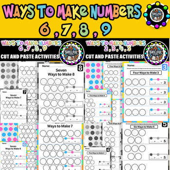 Preview of Add to Decompose Numbers|Ways to Make Numbers 2,3,4,5,6,7,8,9| Shake and Spill