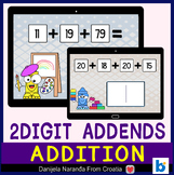 Add up to four two-digit numbers MATH Boom™ Cards