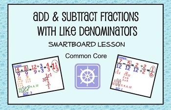 Preview of Add/Subtract Fractions with Like Denominators