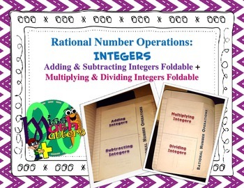 Preview of Add & Subtract Integers Foldable + Multiply & Divide Integers Foldable
