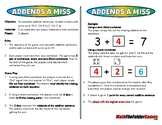 Addends a Miss - 1st Grade Math Game [1.OA.B.4] [1.OA.C.6]