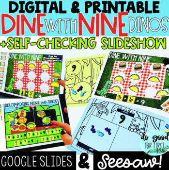Preview of Addends of 9 - Digital & Printable! Google Slides - Seesaw - PPT