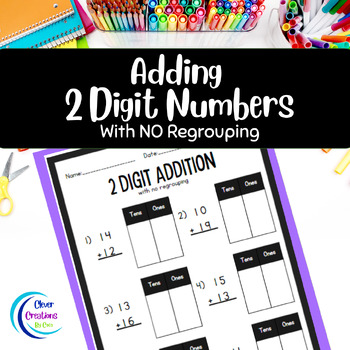 Preview of Adding 2 Digit Numbers (with NO regrouping) | Add within 30, 50, and 100