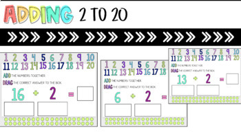 Preview of Adding 2 to 20: Digital Task Cards for Google Classroom, Distance Learning