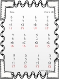 Adding 3 Numbers Math Pack