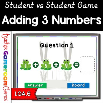 Preview of Adding 3 Numbers Practice Powerpoint Game