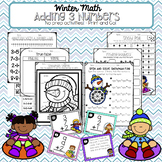 Adding 3 Numbers - Winter Math Pack