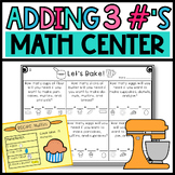 Adding 3 Numbers Math Center Activity Cooking Themed