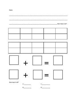 Preview of Adding 3 numbers- Write your own word problem and work mat