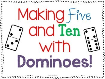 Preview of Sums of 5 and 10 with Dominoes- a Digital and Paper Math Station