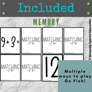 Single Addition Adding 7-9 Games Sensory Math by Uniquely Special Education