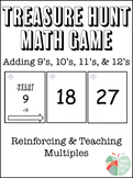 Adding 9's, 10's, 11's, & 12's Treasure Hunt Math Game