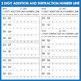 Adding And Subtracting on A Number Line, (2 Digit Numbers 