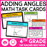 4th Grade Adding Angles Task Cards Problem Solving Math Ce