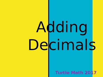 Preview of Adding Decimals