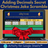 Adding Decimals Christmas Math Joke Scramble Digital Self-
