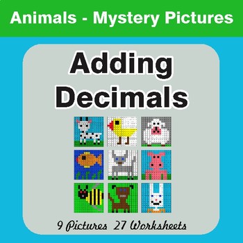 Adding Decimals - Color-By-Number Math Mystery Pictures