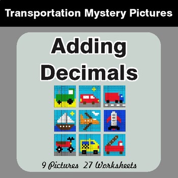 Adding Decimals - Color-By-Number Math Mystery Pictures