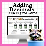 Adding Decimals - Digital Raccoon Game - Fun!!