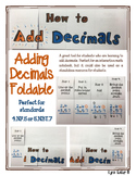 Adding Decimals Foldable