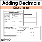 Adding Decimals Guided Notes