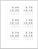 Adding Decimals Hundredths Graphic Organizer