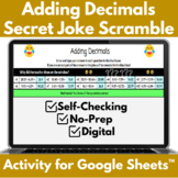 Adding Decimals Joke Scramble Self-Checking Activity | Goo
