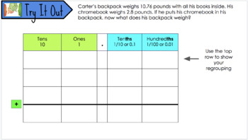 Preview of Adding Decimals - Lesson 3