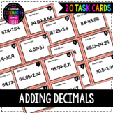 Adding Decimals Task Cards + Google Slides™ version