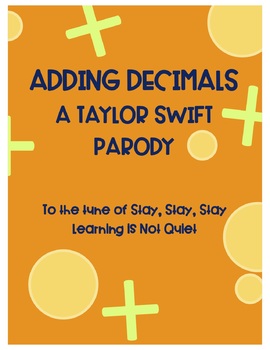 Preview of Adding Decimals (Taylor Swift, Shake it Off) (Lyrics, Worksheet)