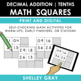 Adding Decimals - Tenths - Fun Self-Checking Math Squares 