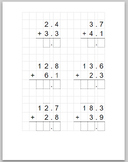 Adding Decimals Tenths Graphic Organizer