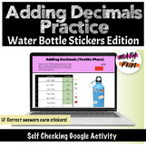 Adding Decimals (Tenths): Self Checking Google Sticker Dig