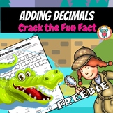 Adding Decimals Worksheet Free - Crack the Fun Fact!
