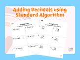 Adding Decimals using Standard Algorithm