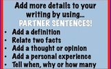 Adding Details in Writer's Workshop with Partner Sentences