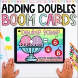 Adding Doubles BOOM Cards Digital Task Cards Math Facts Pr