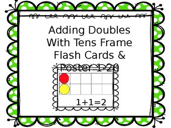 Preview of Adding Doubles Ten Frame 1-20
