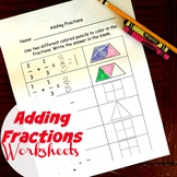 Adding Fractions using Visual Models Assessments | Grades 4 - 5