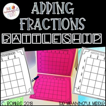 Preview of Adding Fractions Battleship Game