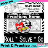 Adding and Subtracting Fractions Game: 5.NF.A.1: 5th Grade