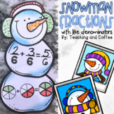 Adding Fractions Snowman Craft