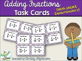 Adding Fractions With Unlike Denominators Task Cards