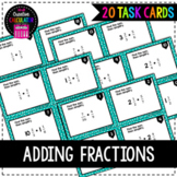 Adding Fractions Task Cards + Google Slides™ version - 6th