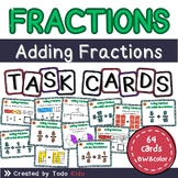 Adding Fractions Task Cards with LIKE and UNLIKE Denominators