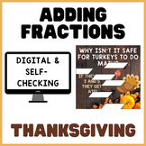 Adding Fractions | Thanksgiving | Math Mystery Picture Dig